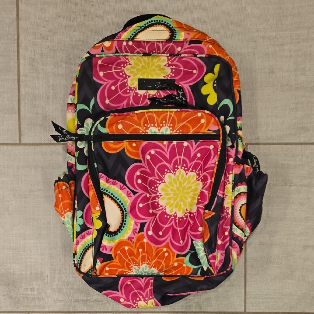 Vera Bradley Floral Backpack - Pink, Orange, Yellow, Black
